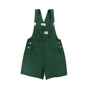 减龄牛仔背带裤女夏季2026韩版chic复古宽松高腰阔腿显瘦连体短裤