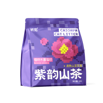 听宠紫韵山茶纯木薯猫砂1KG