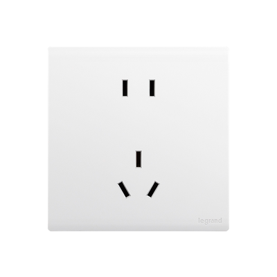 罗格朗无边框五孔插座10A陶瓷白