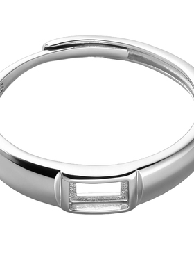 S925纯银戒指空托光面男女戒托