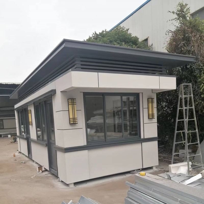 真石漆门卫岗亭成品工厂门卫传达室值班室带住人休息室带厕所岗亭