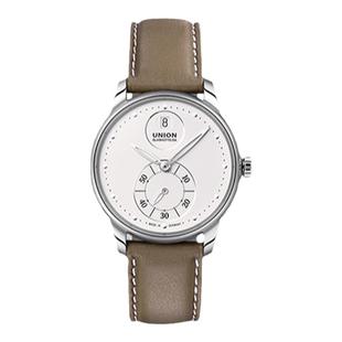 Union格拉苏蒂宇联德国手表赛丽丝白盘小秒针机械女士腕表