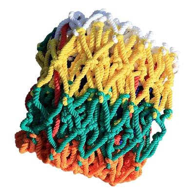 彩色尼龙防护网楼梯阳台装饰网儿童防护网天井彩色隔离网球场围网