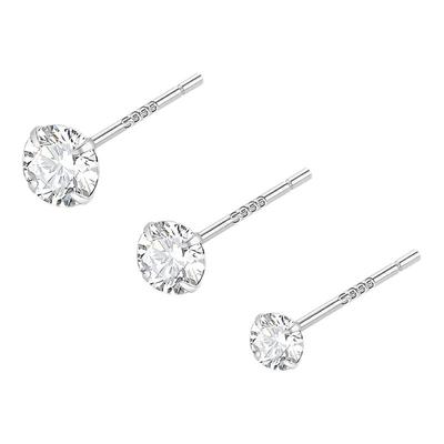 Lnieer999纯银养耳洞钻石耳钉女