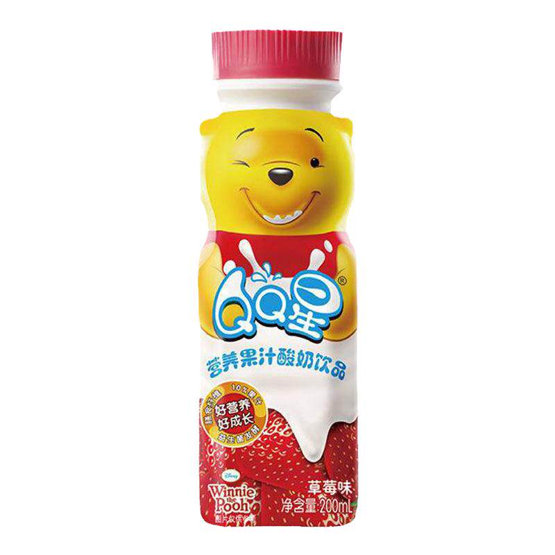 伊利QQ星果汁酸奶维尼熊草莓
