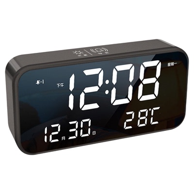 led充电声控大屏多功能静音闹钟