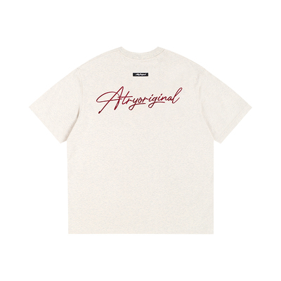 ATRY印花LOGO短袖T恤 夏季潮牌设计感美式宽松圆领情侣装上衣男