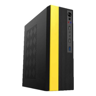 五色鱼T1/T2/T3商用办公家用桌面MINI电脑小机箱FLEX电源黑黄白色
