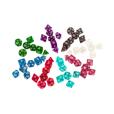 游戏大陆多面彩色骰子