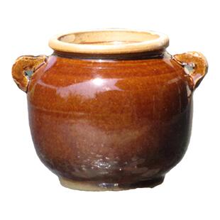 传统中式带盖土陶罐餐饮器具耐高温猪油缸佐料罐调味罐健康陶器