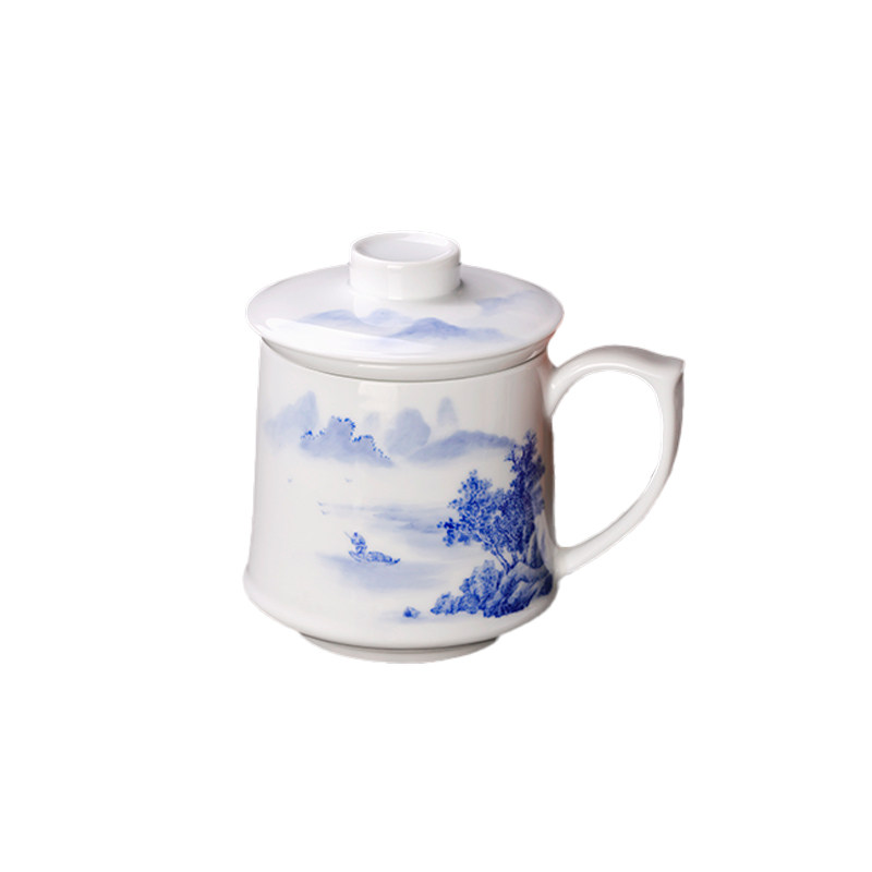景德镇青花瓷茶杯大师手绘来图定茶杯