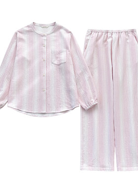 宜色家睡衣女纯棉家居服套装