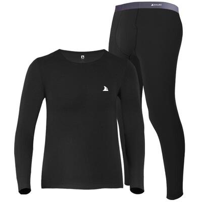 XSHARK大码纯棉薄款保暖内衣男