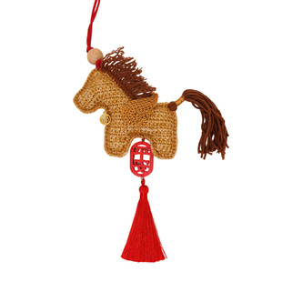 马上有钱马年文创小马车挂件钥匙扣材料包钩针diy福马双全新年礼