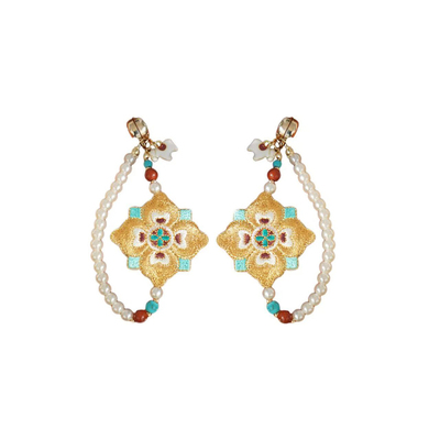 云深雾浅 宝相花 多款复原团花刺绣汉服挽袖多用途刺绣扣装饰神器