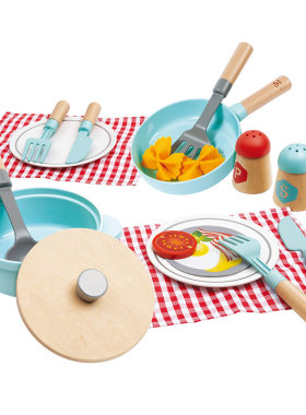 Hape小厨师烹饪厨具过家家宝宝厨房儿童益智玩具仿真木制餐具调料