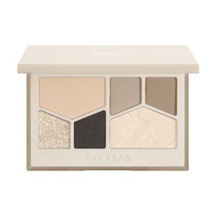 程十安everbab艾蓓拉水泥盘六色眼影眼颊盘修容腮红一体盘细闪片