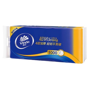 维达卷纸1000g4层加厚实芯家用实惠装整箱批发官方正品大卷卫生纸
