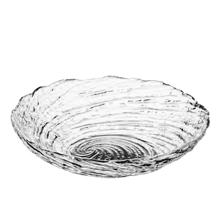透明玻璃碗家用高级感轻奢沙拉碟子大号高颜值水果盘甜品燕麦餐具