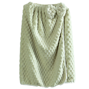 浴巾女可穿可裹家用比纯棉吸水睡袍式大人洗澡浴裙三件套2026新款