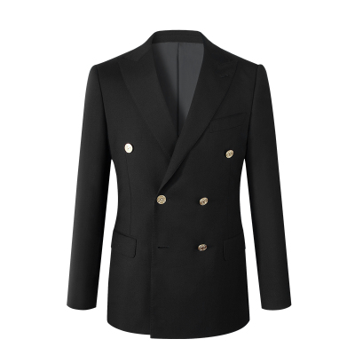 意式双排扣西服套装男士