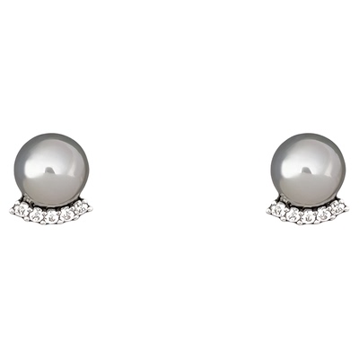 阿婉Wan法式气质珍珠锆石耳钉