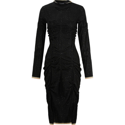 【季末折扣】KIKO KOSTADINOV秋冬女士亮片褶饰莱赛尔混纺连衣裙