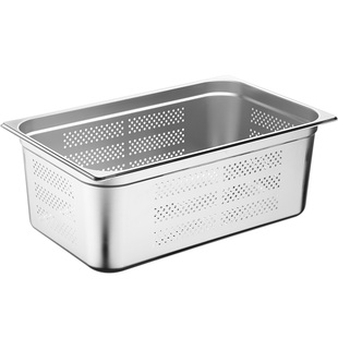 加厚长方形不锈钢冲孔份数盆方形带孔方盆洗菜盆沥水滤盆方形漏盆