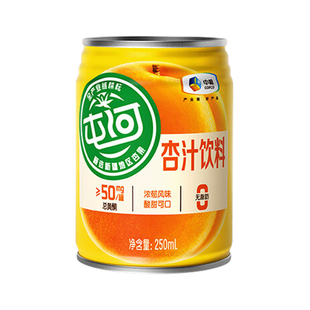 中粮屯河杏汁250ml*6罐装 果蔬汁饮料轻食小孩健康饮品无添加剂
