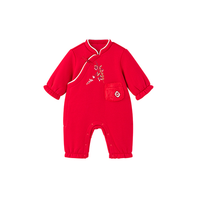 哈衣英氏爬服新中式喜庆连体衣