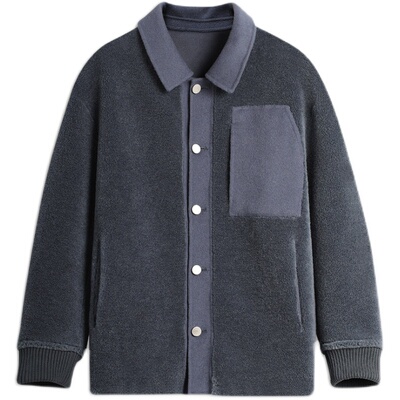 EHE100%绵羊毛皮毛一体皮毛服男