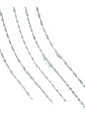 925纯银水波锁骨链韩版简约女女