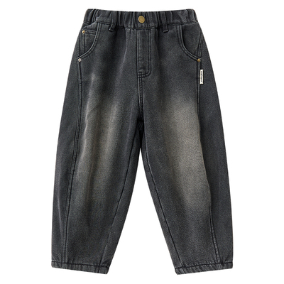 牛仔加绒裤巧米兔保暖潮流百搭