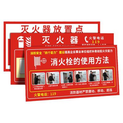 灭火器标识牌消防放置点标牌车间