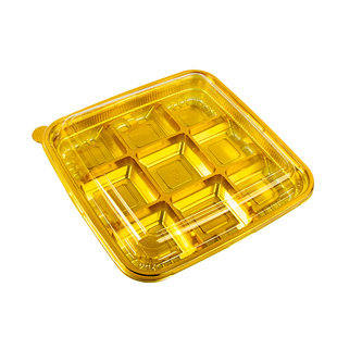 469粒九宫格透明大麻薯包装盒蛋糕白玉卷蛋黄酥泡芙塑料打包盒子