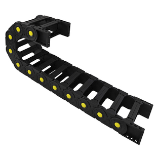 尼龙拖链坦克链条机床电缆线槽桥式全封闭传动链条塑料履带沧精益