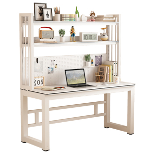 电脑桌台式家用书桌书架一体初中生学生学习桌卧室电竞桌子办公桌