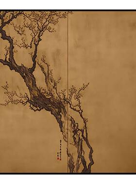 新中式禅意正方形挂画玄关餐厅高级装饰画酒店名宿沙发背景墙壁画