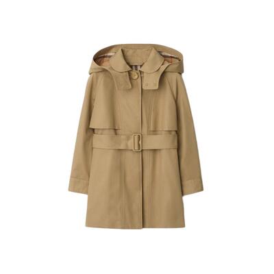 棉质连帽Trench风衣BURBERRY