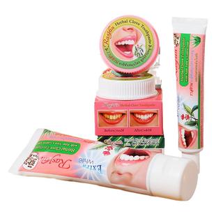 泰国丁香牙粉rasyan萨瓦迪卡丁香牙膏去黄洗白去口臭牙齿洁白去黄