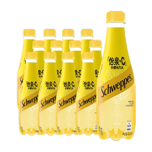 可口可乐怡泉+C碳酸饮料柠檬味400ml*12瓶