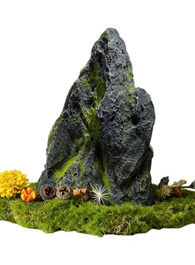 仿真玻璃钢石头摆件室内石块造景庭院花园装饰岩石假山景观假石头