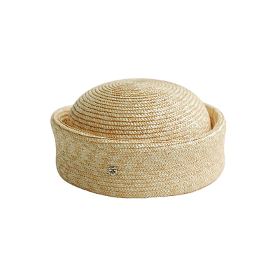 印计谷羽 设计师原创千金风草帽圆顶小礼帽女小众高级感文艺帽子