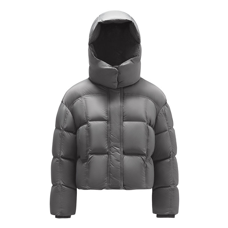 骆驼雪芙羽绒服女装2026冬季新款加绒保暖立领连帽短款面包服外套