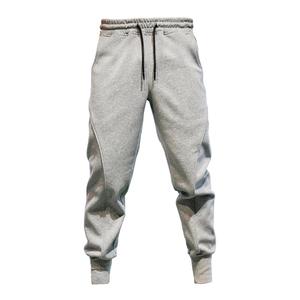 撸铁狼健身校服裤子秋冬款灰色卫裤男运动长裤束脚裤宽松休闲跑步