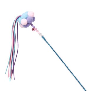 逗猫棒仙女羽毛激光自嗨耐咬长杆替换头猫玩具套装组合流苏铃铛