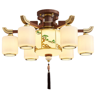 新中式客厅吸顶灯中古风禅意护眼大厅灯高档大气餐厅书房房间灯具