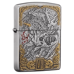 ZIPPO官方旗舰店之宝暗黑十二生肖防风煤油打火机生日礼物送男友