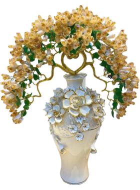 巴西黄水晶发财树别墅公司招财摆