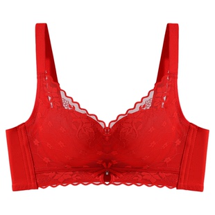 古今红色内衣女小胸聚拢无钢圈防下垂本命年结婚新年文胸鸿运套装